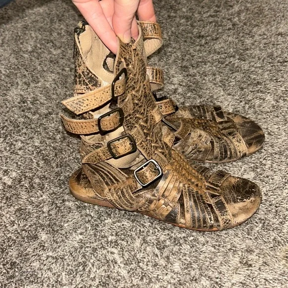 Bed Stu Aurelia Leather Tall Huarache Sandal Size 7 - Picture 4 of 15